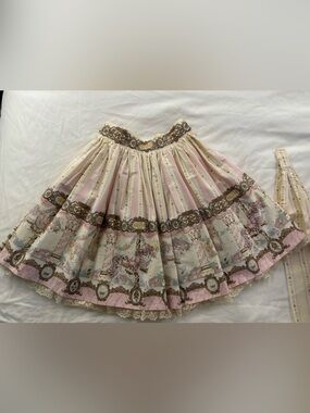 Angelic Pretty Day Dream Carnival Skirt Ivory EUC